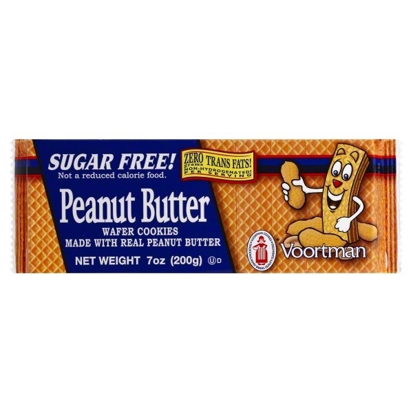 slide 1 of 1, Voortman Bakery Voortman Sugar Free Peanut Butter Wafer Cookies, 7 oz