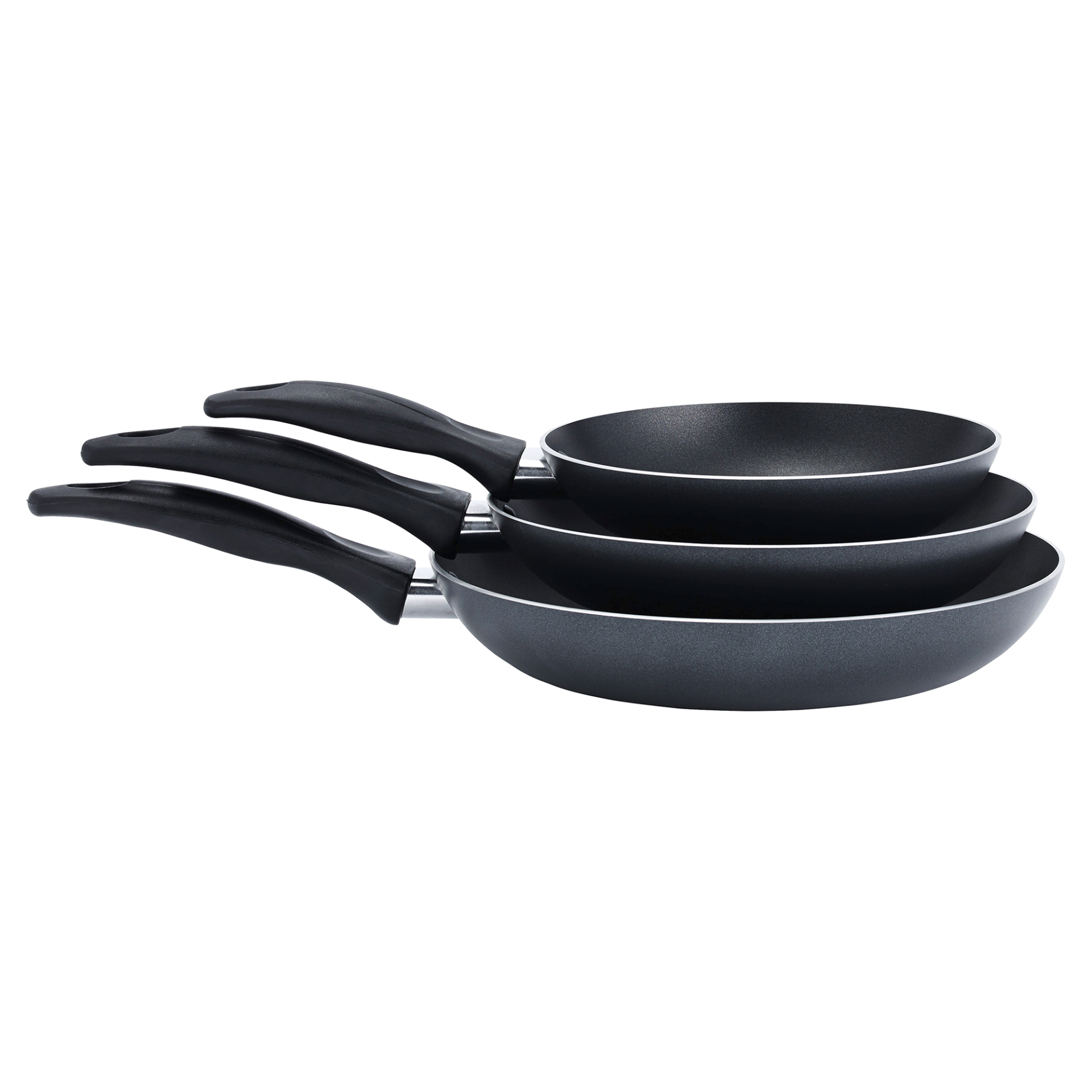 slide 1 of 1, T-fal Specialty Nonstick Fry Pan Cookware Set, Gray, 3 ct