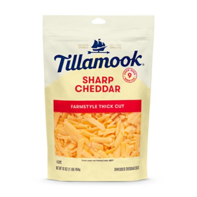 slide 1 of 2, Tillamook Sharp Cheddar Shred Cheese, 