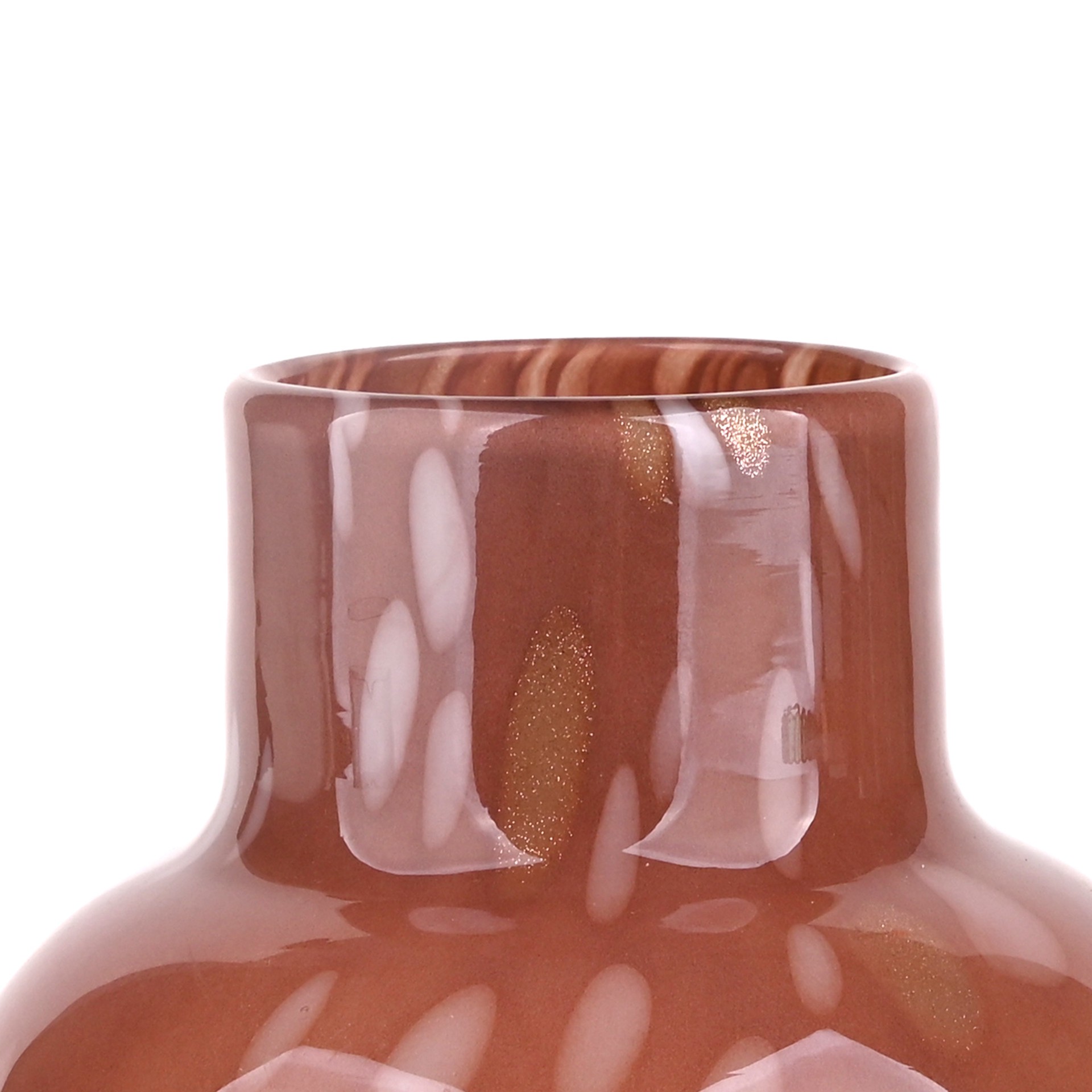 slide 2 of 3, 7.5" Pink Glass Vase By Ashland, 4.72 in x 4.72 in x 7.48 in