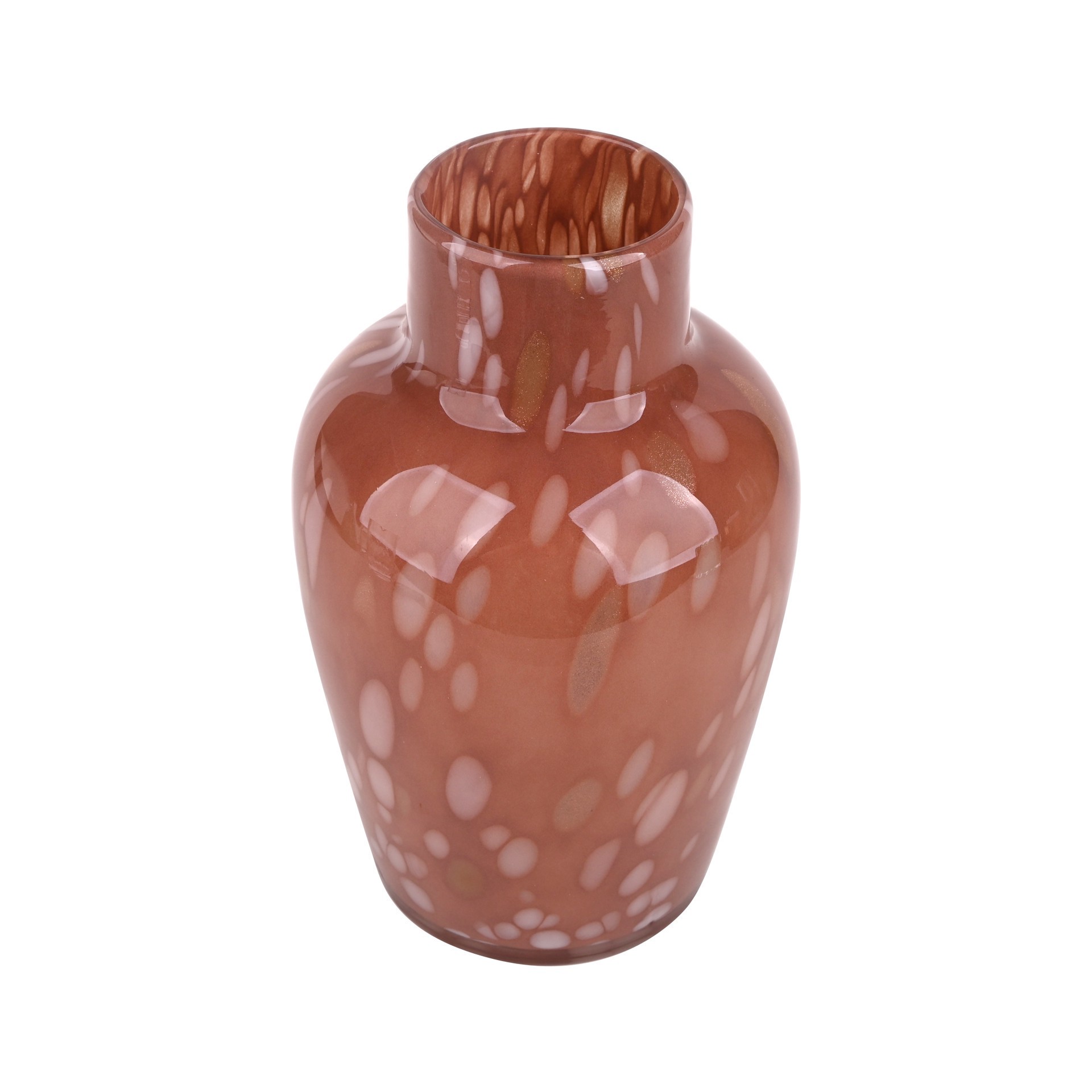slide 3 of 3, 7.5" Pink Glass Vase By Ashland, 4.72 in x 4.72 in x 7.48 in