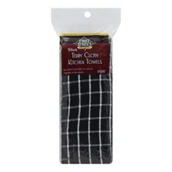 First Street Black Tile Kitchen Towels