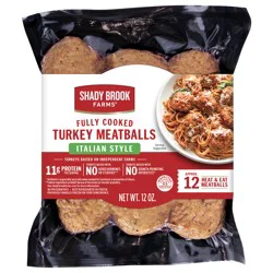 Shady Brook Farms Fully Cooked Italian Style Turkey Meatballs, 12 oz.