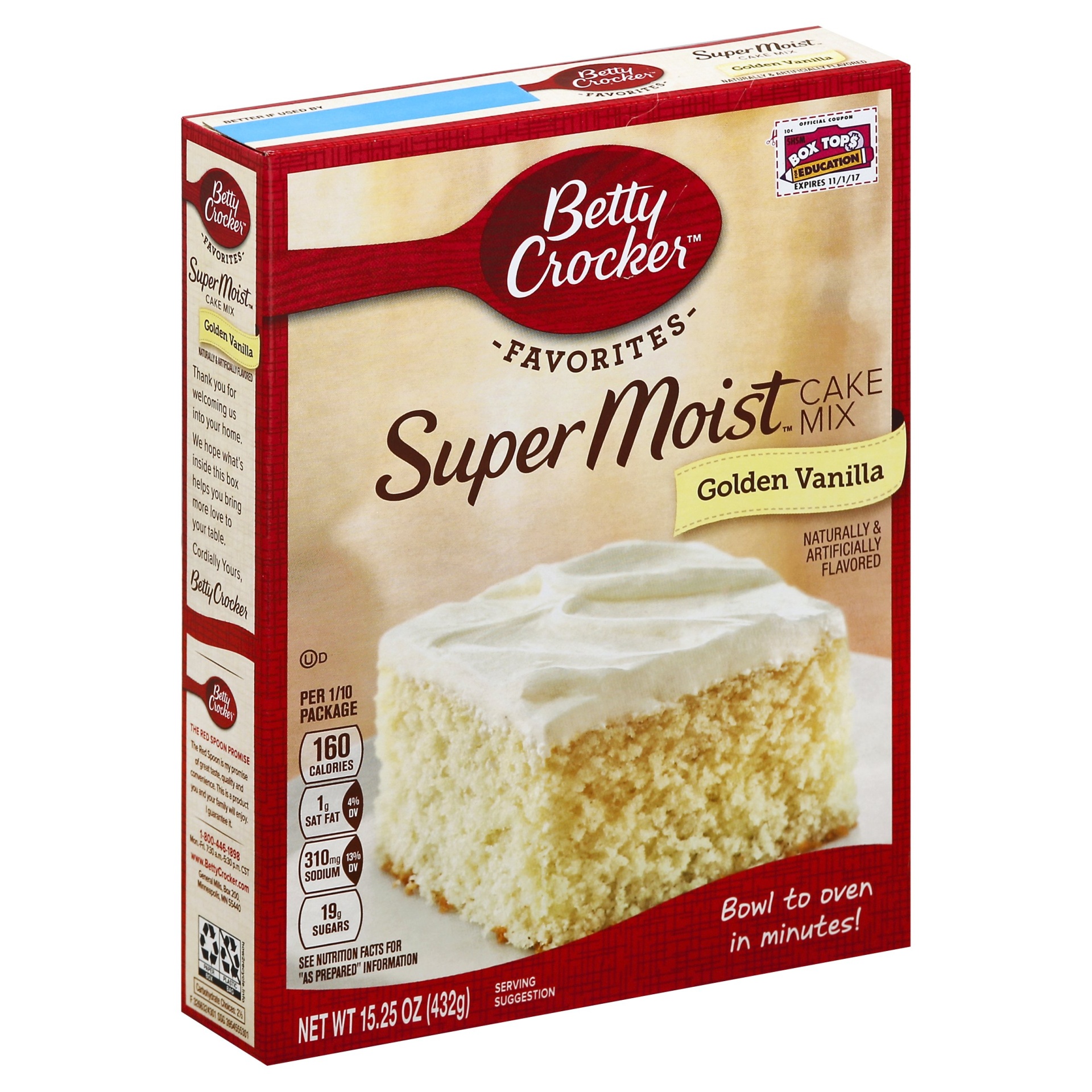 slide 1 of 1, Betty Crocker Super Moist Golden Vanilla Cake Mix, 15.25 oz