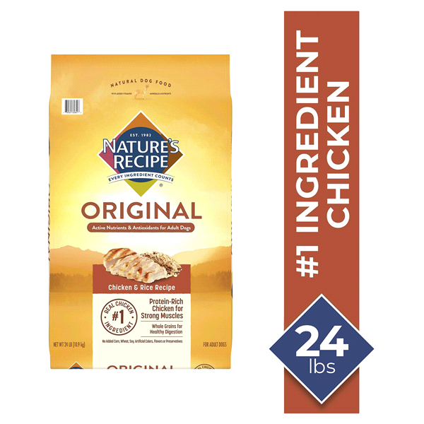 Nature's Recipe Original Chicken and Rice Dry Dog Food Recipe, 24 lb