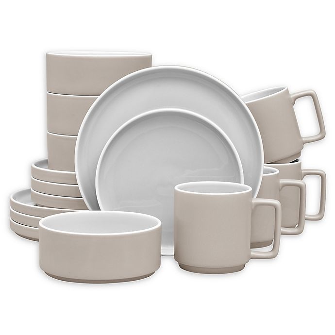 slide 1 of 2, Noritake ColorTrio Stax Dinnerware Set - Sand, 16 ct