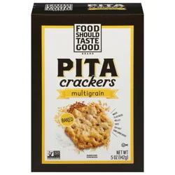 Food Should Taste Good Pita Baked Multigrain Crackers 5 oz