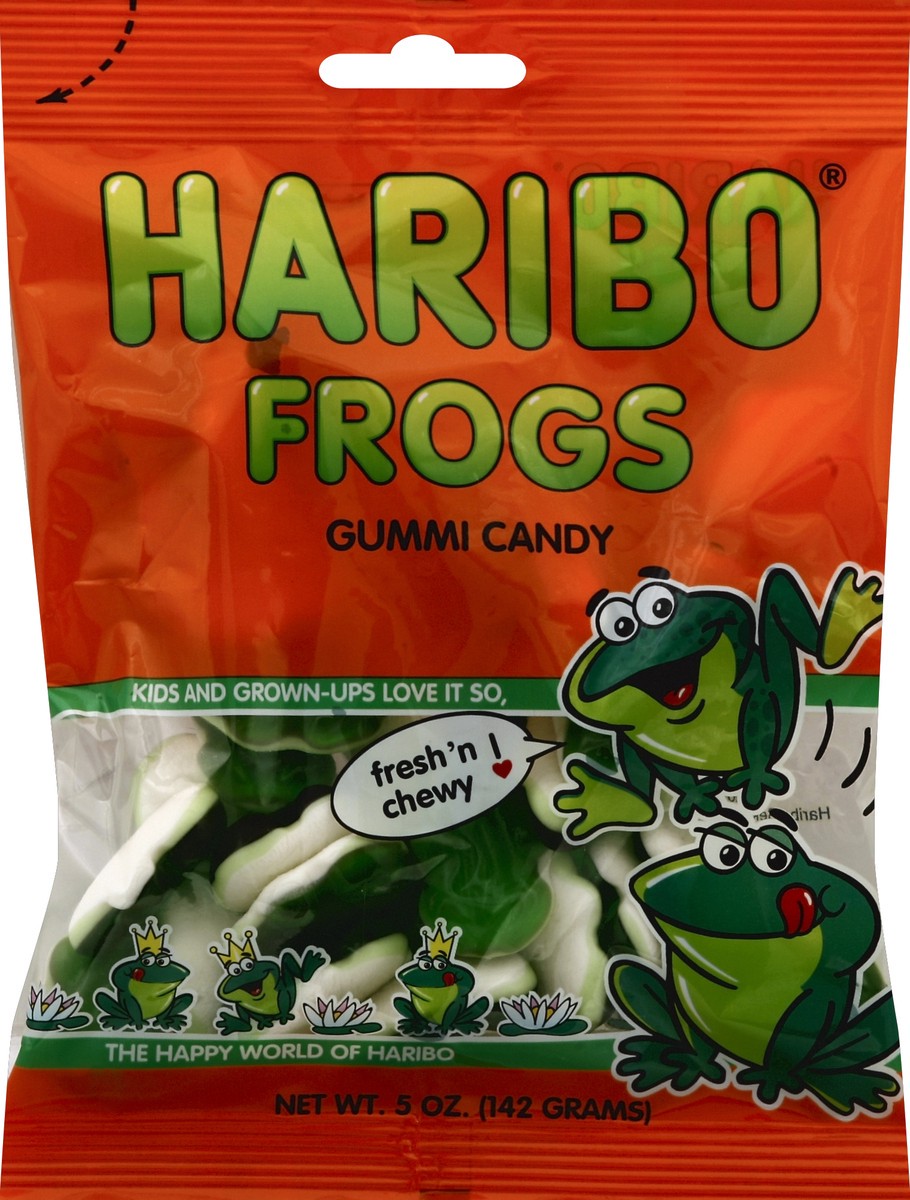 slide 1 of 3, Haribo Frog Gummi Candy, 5 oz