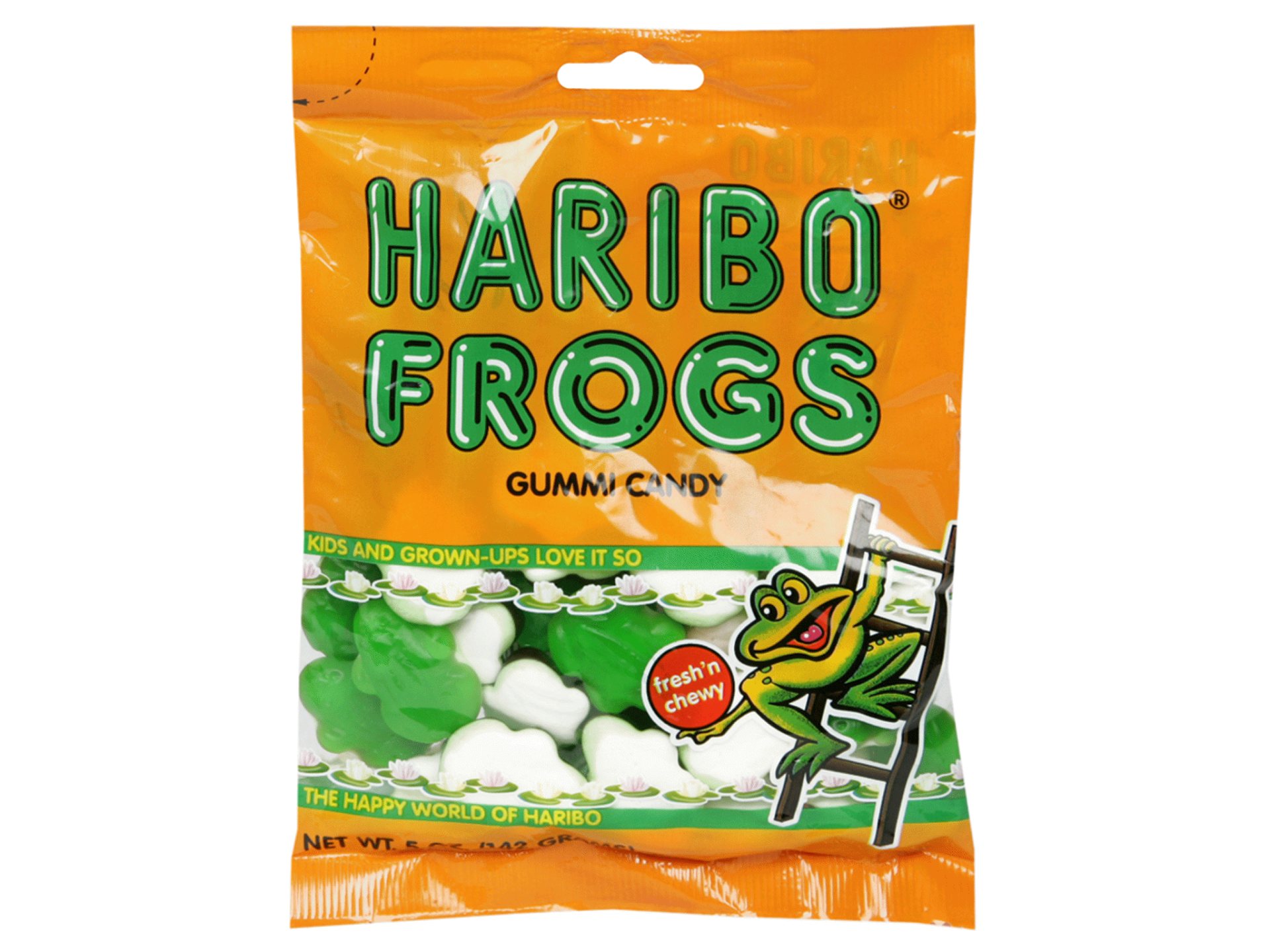 slide 1 of 1, Haribo Frog Gummi Candy, 5 oz