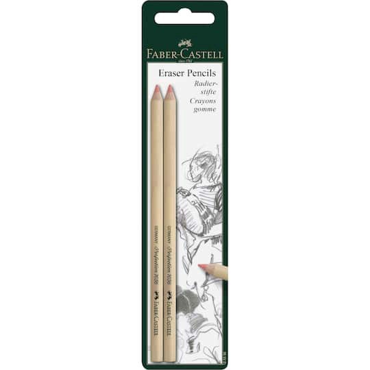 slide 1 of 2, Faber-Castell Eraser Pencils, 2ct., 2 ct