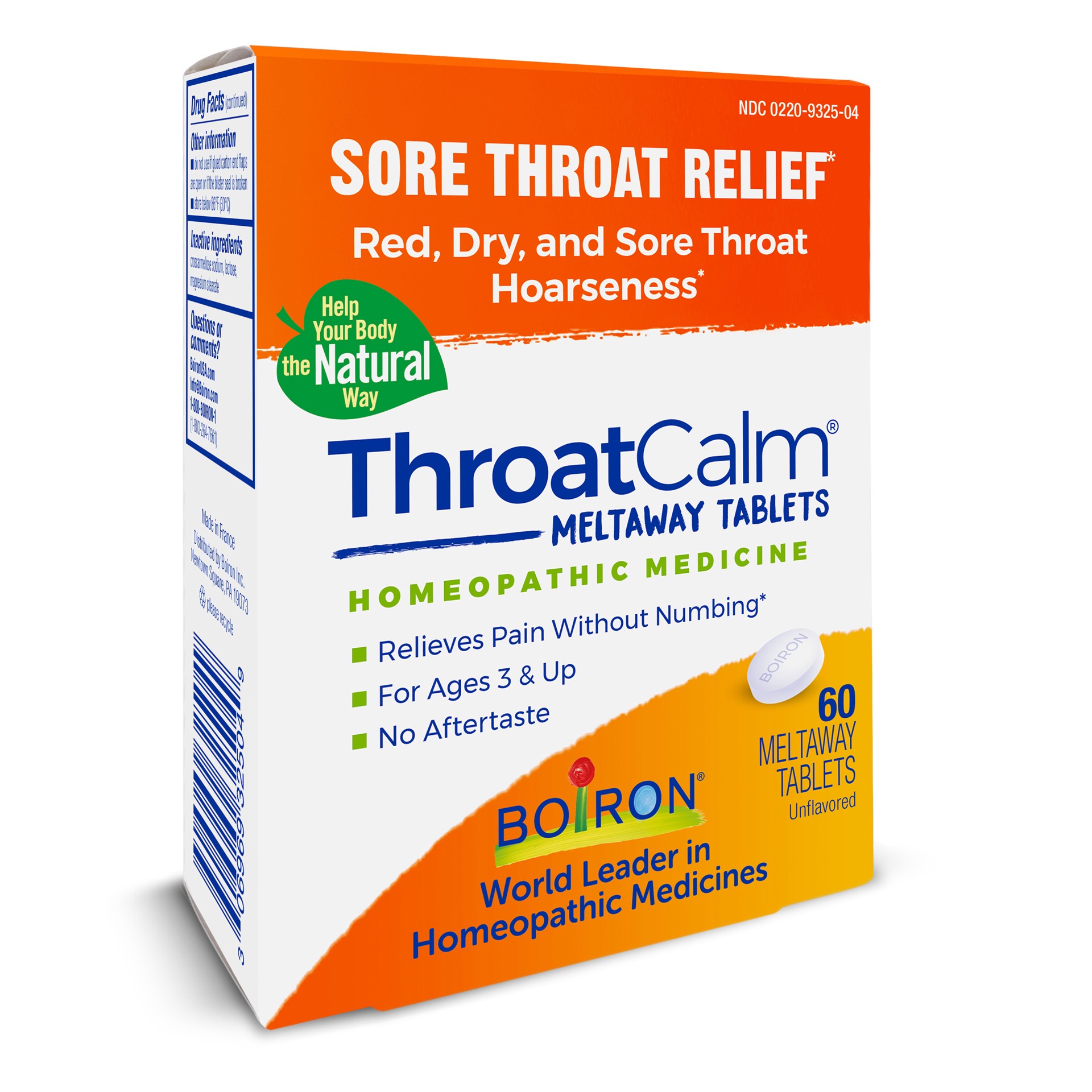 slide 4 of 5, Boiron ThroatCalm Sore Throat Relief 60 Quick-Dissolving Tablets, 60 ct