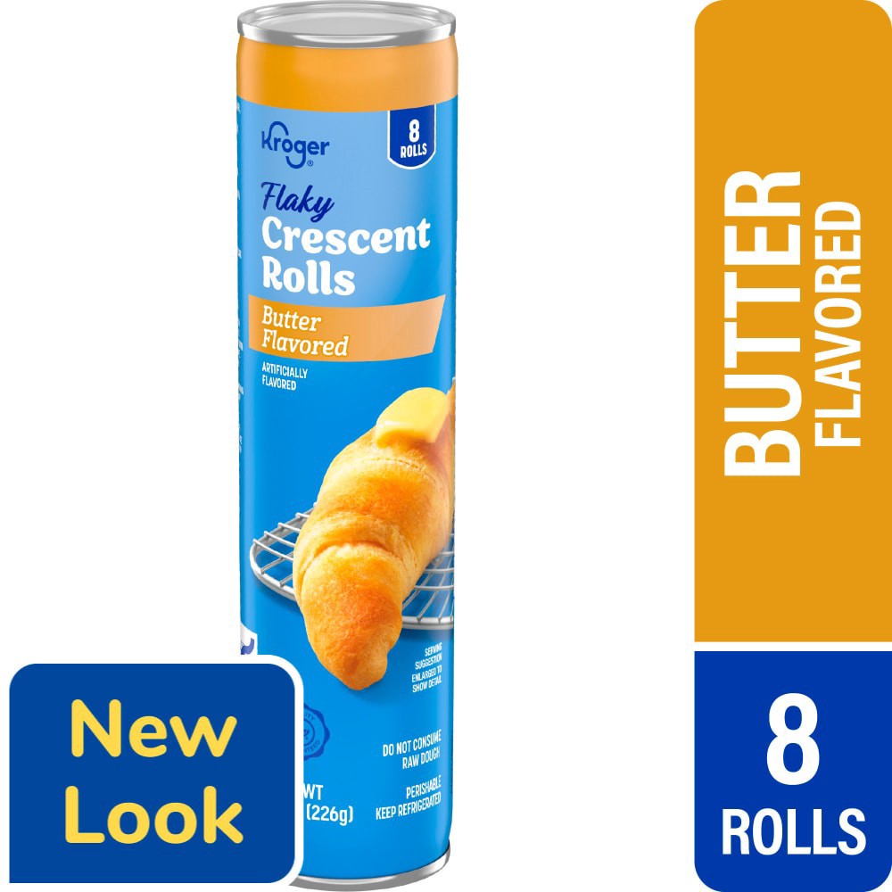slide 3 of 4, Kroger Flaky Butter Flavor Crescent Rolls - 8 oz, 8 oz