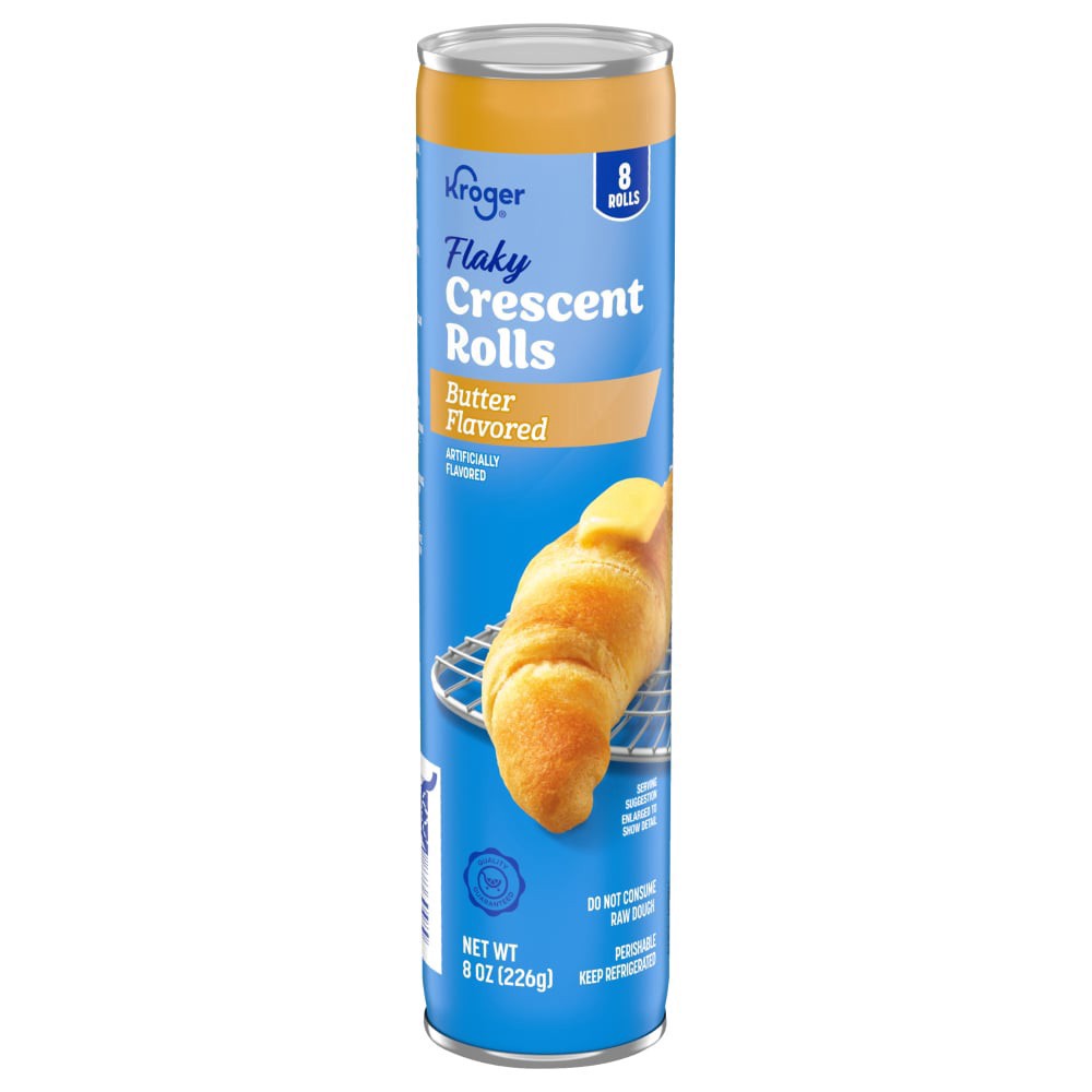 slide 4 of 4, Kroger Flaky Butter Flavor Crescent Rolls - 8 oz, 8 oz