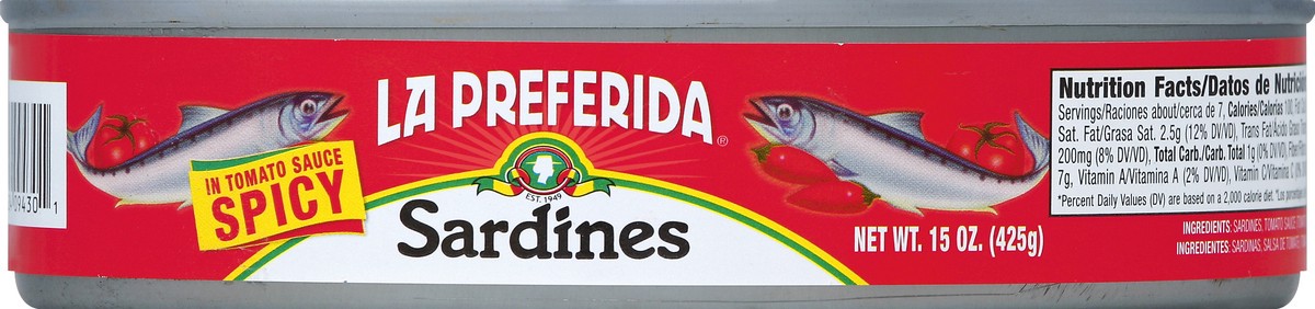 slide 2 of 3, La Preferida Sardines 15 oz, 15 oz