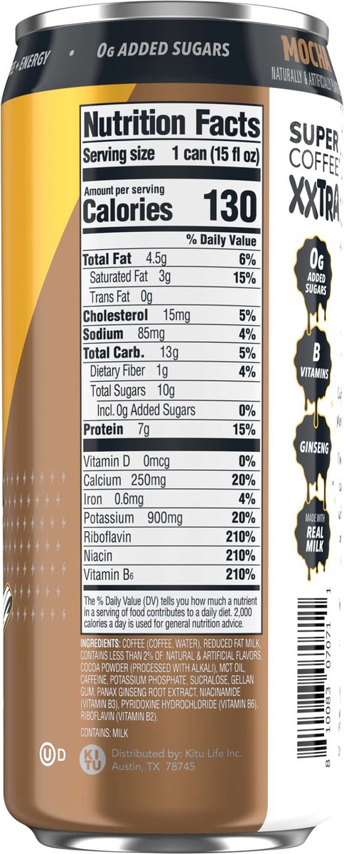 slide 7 of 10, Super Coffee XXTRA Mocha - 15 fl oz, 15 oz