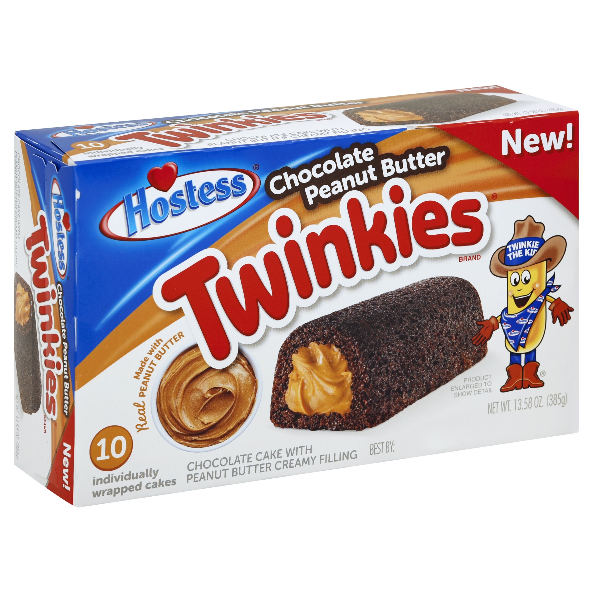 slide 1 of 1, Hostess Chocolate Peanut Butter Twinkies, 10 ct