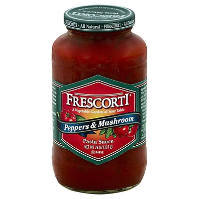 slide 1 of 1, Frescorti Green Bell Pepper and Mushroom Pasta Sauce, 26 oz