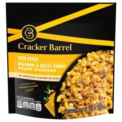 Cracker Barrel Sharp Cheddar Oven Baked Macaroni & Cheese Dinner, 12.3 oz Pouch