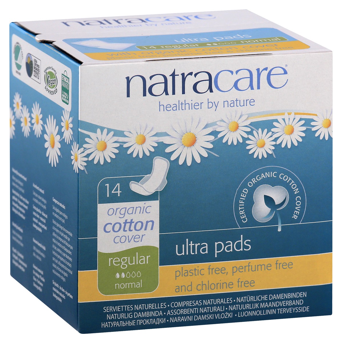 slide 3 of 11, Natracare Ultra Regular Pads With Wings, 14 ct