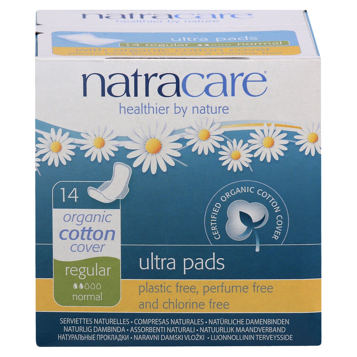 slide 1 of 11, Natracare Ultra Regular Pads With Wings, 14 ct