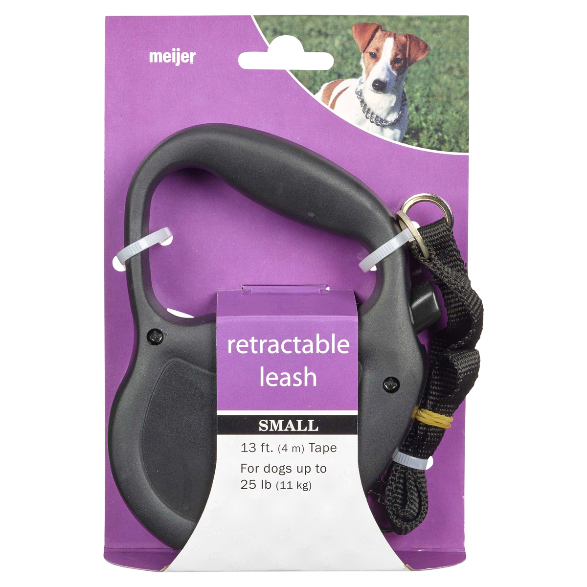 slide 1 of 3, Meijer Retractable Dog Leash, Assorted Colors, Small, SM