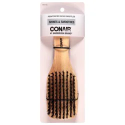 Conair Shines & Smoothes Wood Club Brush 1 Each