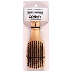 Conair Shines & Smoothes Wood Club Brush 1 Each