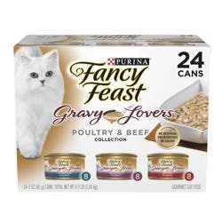 Fancy Feast Purina Fancy Feast Gravy Lovers Poultry and Beef Gourmet Wet Cat Food Variety Pack