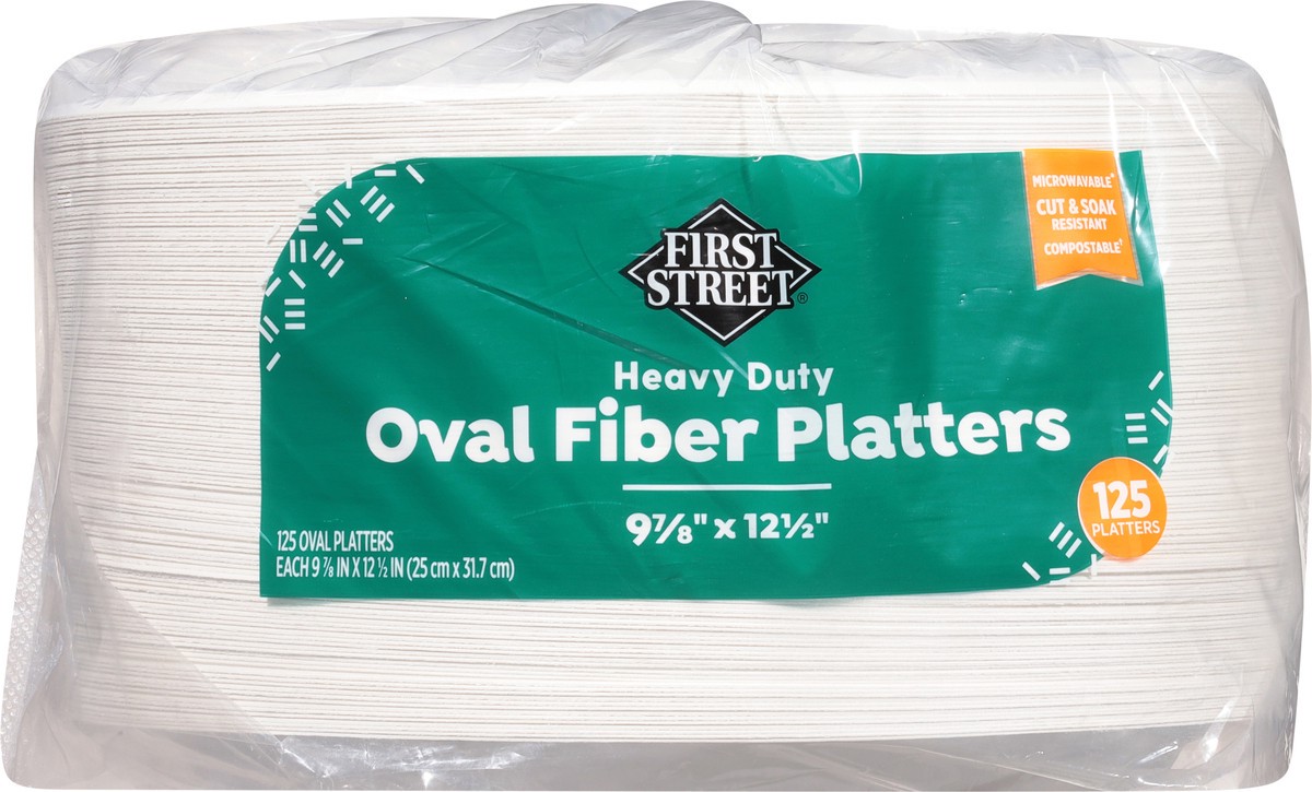 slide 7 of 12, First Street 9 7/8 X 12 1/2 Heavy Duty Plates, 125 ct