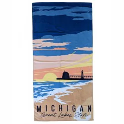 Sol Borne Printed Beach Towel - 34 in x 68 in