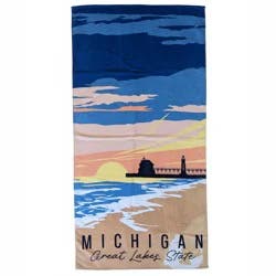 Sol Borne Printed Beach Towel - 34 in x 68 in
