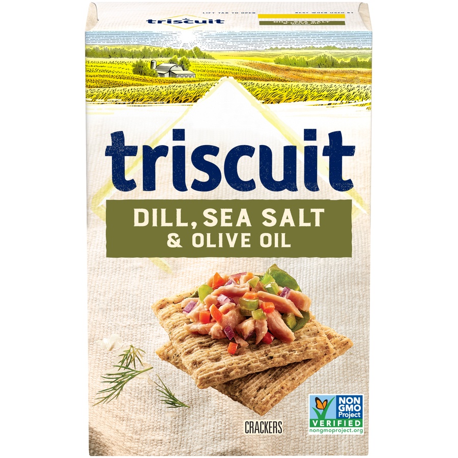 slide 2 of 7, Triscuit Dill, Sea Salt & Olive Oil Crackers, 8.5 oz