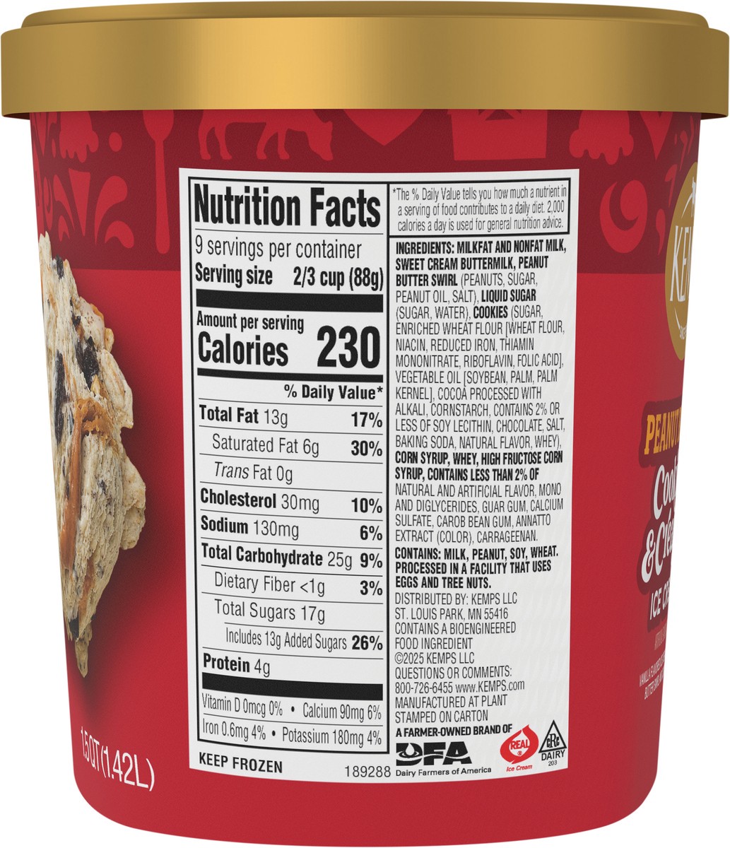 slide 3 of 14, Kemps Peanut Butter Cookies & Cream Ice Cream 1.5 Quart,