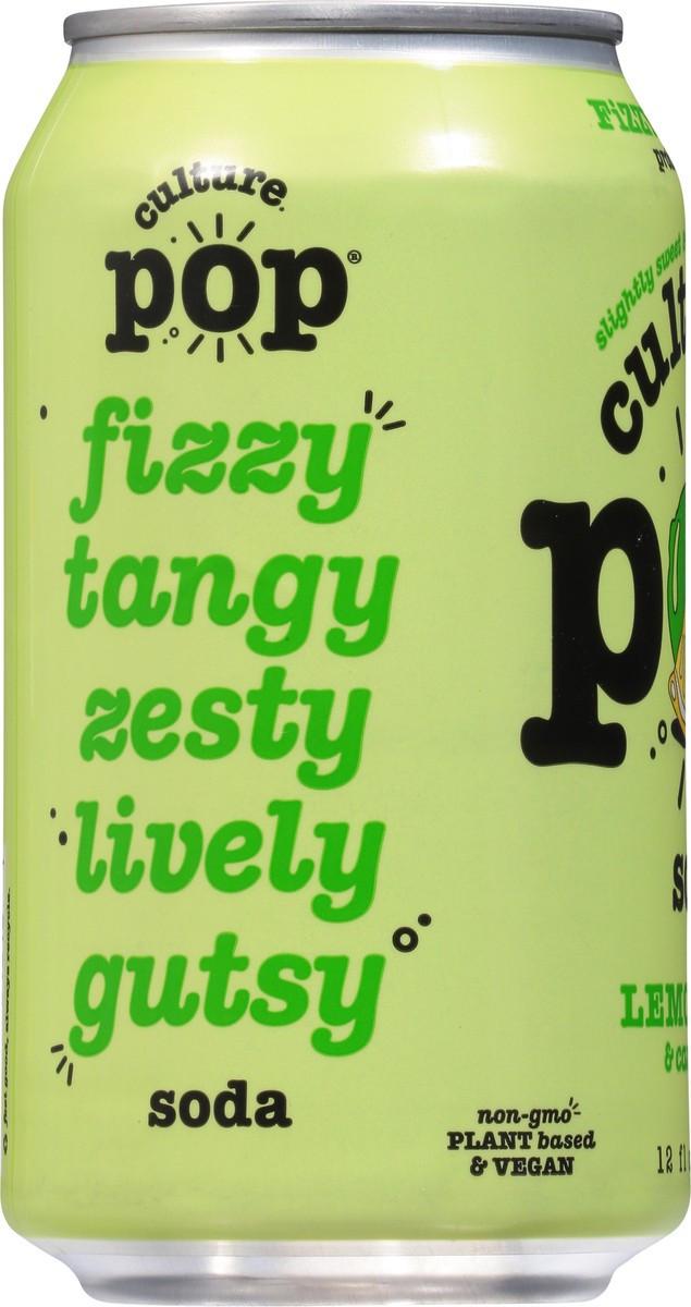 slide 9 of 9, Culture Pop Lemon Lime & Cardamom Probiotic Soda 12 fl oz, 12 fl oz