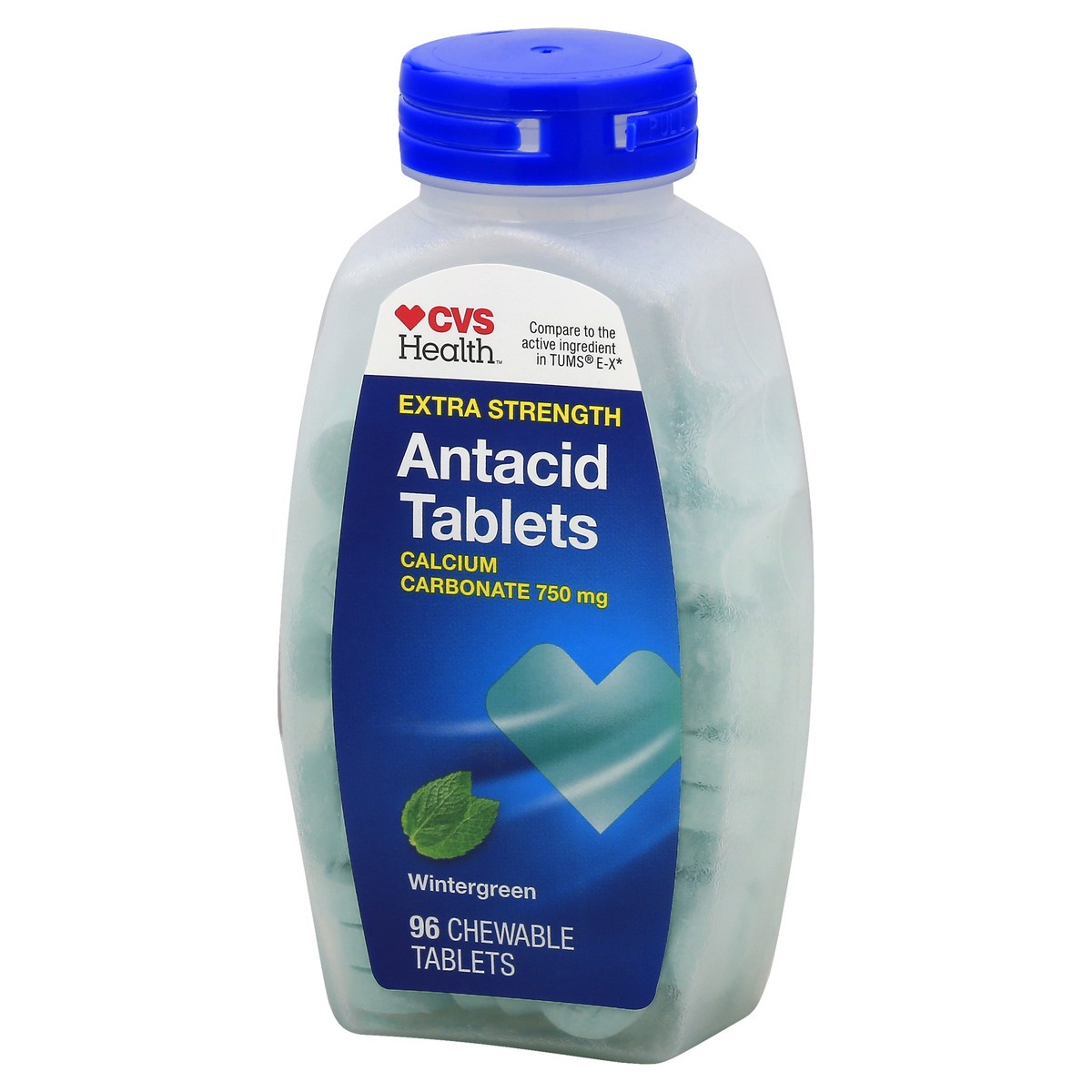 slide 8 of 11, CVS Health Extra Strength Antacid Tablets, Wintergreen, 96 Ct, 96 ct; 750 mg