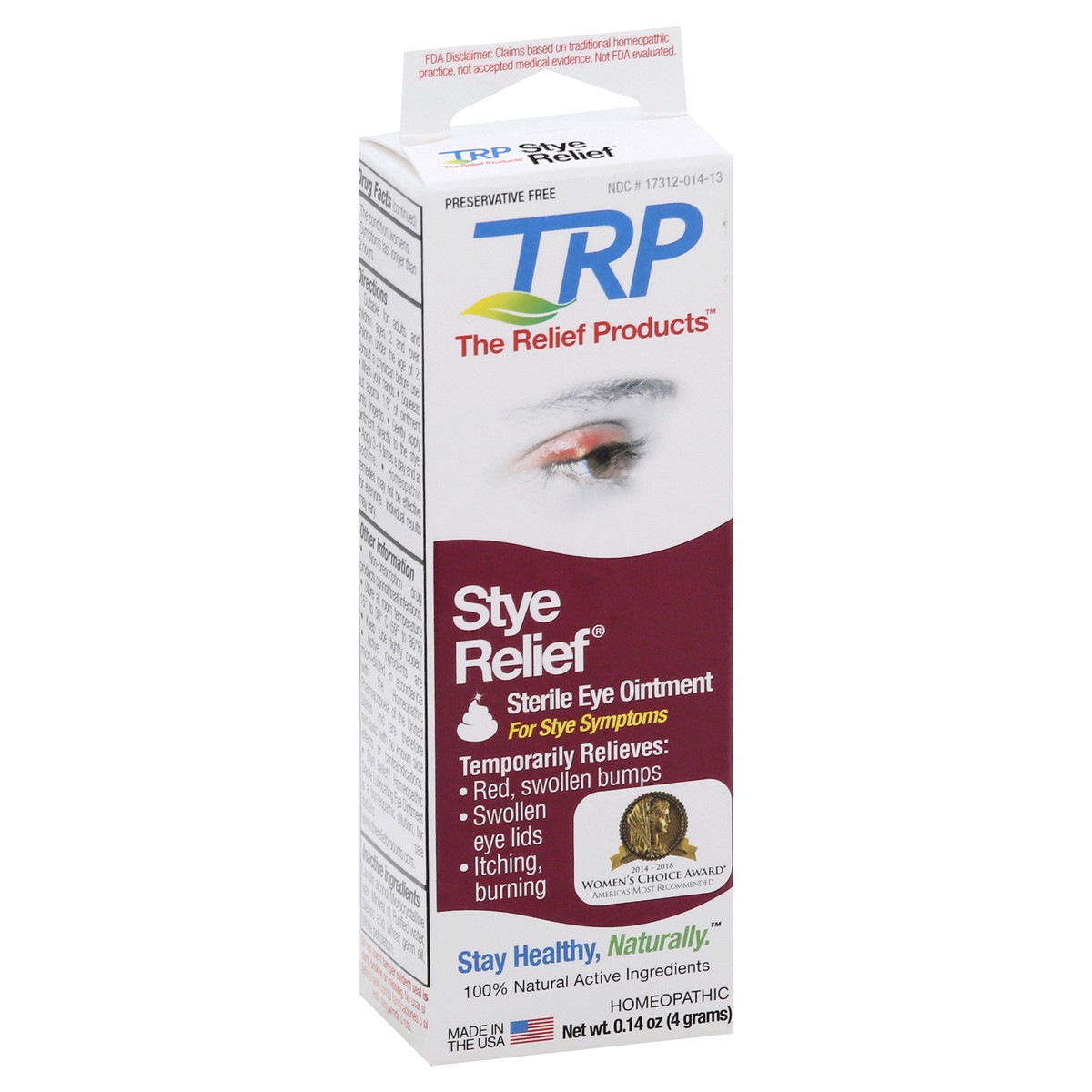 slide 8 of 9, TRP Stye Relief Homeopathic Sterile Eye Ointment 0.14 oz, 0.14 oz