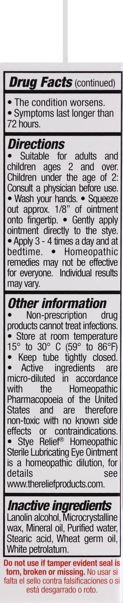 slide 9 of 9, TRP Stye Relief Homeopathic Sterile Eye Ointment 0.14 oz, 0.14 oz