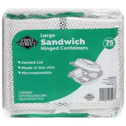 First Street Sandwich Hinged Container
