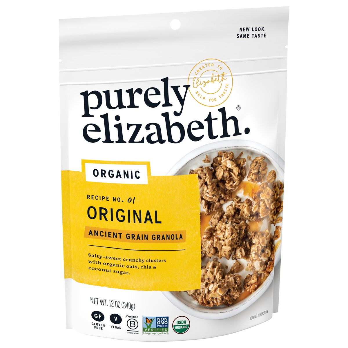 slide 9 of 9, Purely Elizabeth Organic Recipe No. 01 Original Ancient Grain Granola - 12 oz, 12 oz