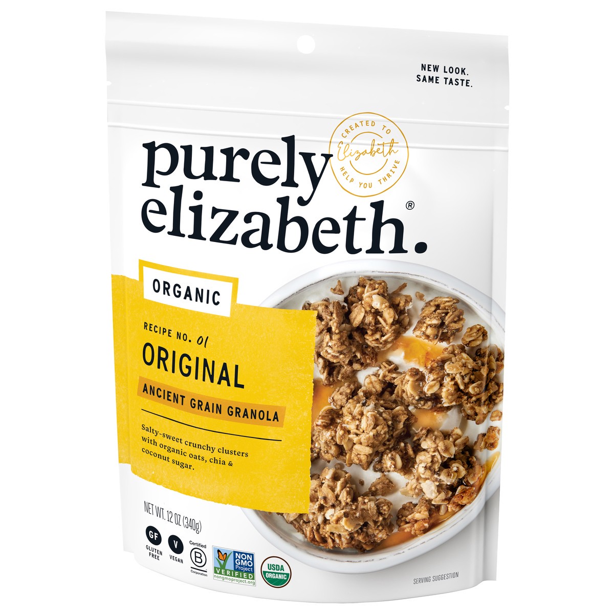 slide 4 of 9, Purely Elizabeth Organic Recipe No. 01 Original Ancient Grain Granola - 12 oz, 12 oz