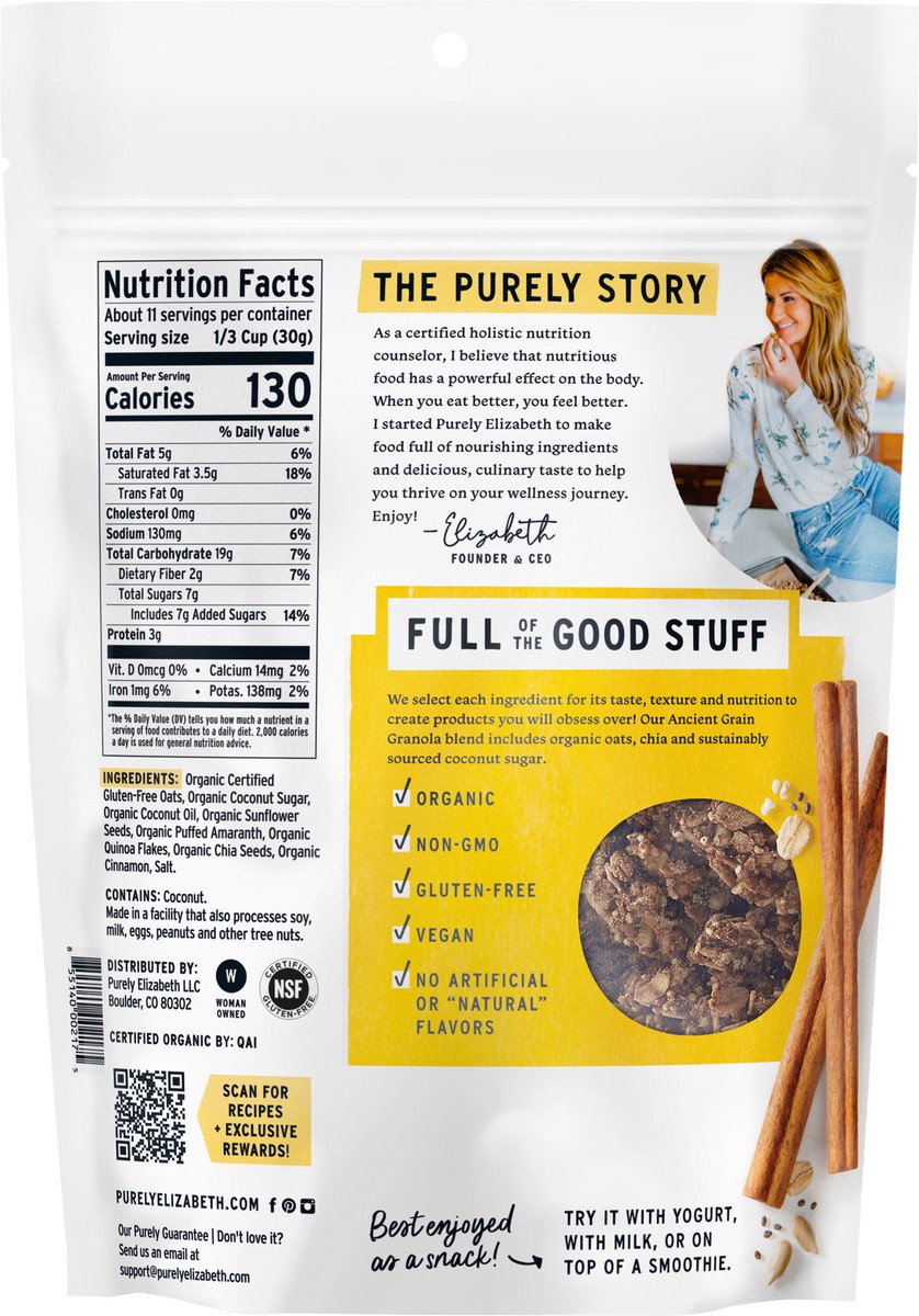 slide 8 of 9, Purely Elizabeth Organic Recipe No. 01 Original Ancient Grain Granola - 12 oz, 12 oz