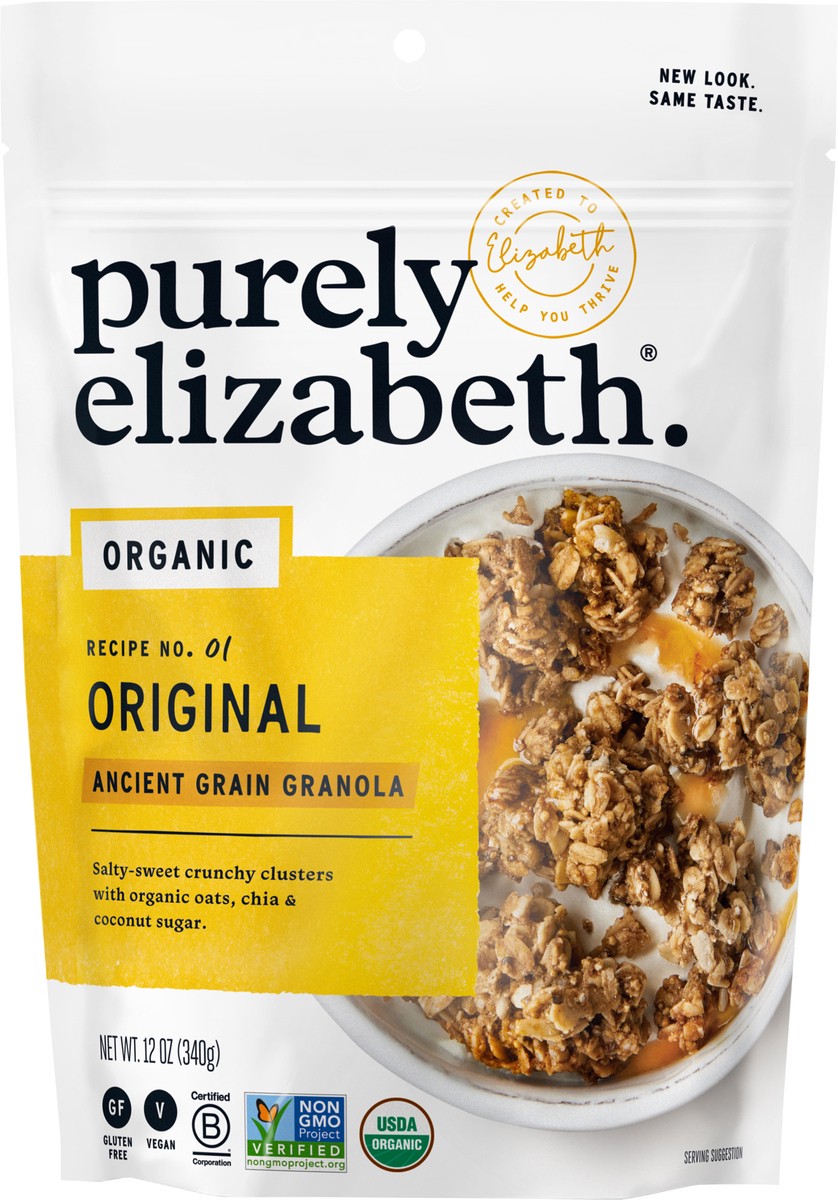 slide 3 of 9, Purely Elizabeth Organic Recipe No. 01 Original Ancient Grain Granola - 12 oz, 12 oz
