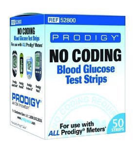 slide 1 of 1, Prodigy No Coding Blood Glucose Test Strips, 50 ct