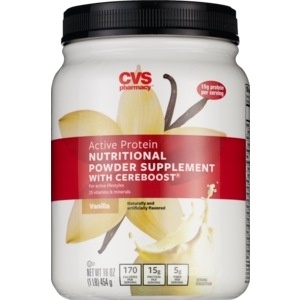 slide 1 of 1, CVS Health Active Protein Nutritional Powder Supplement With Cereboost Vanilla, 16oz, 16 oz