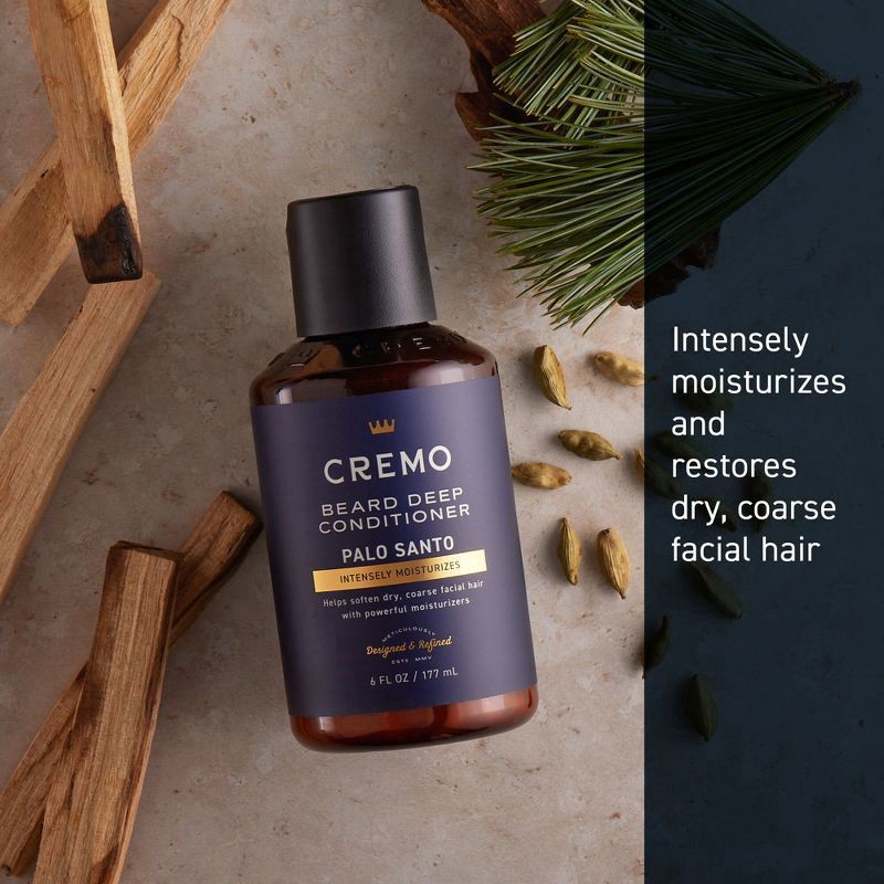 slide 5 of 7, Cremo Deep Palo Santo Beard Conditioner 6 fl oz, 6 fl oz