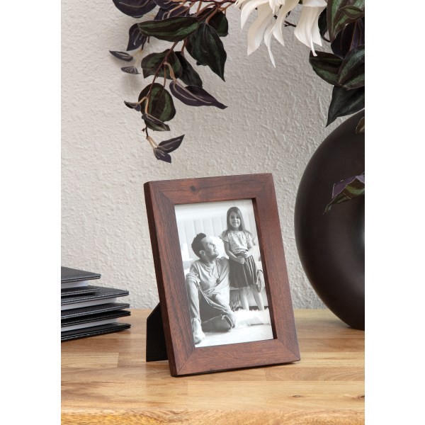 slide 2 of 7, Realspace Acadia Wood Picture Frame, 5-3/4"" X 7-3/4"", Matted For 4"" X 6"", Walnut, 1 ct