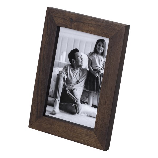 slide 7 of 7, Realspace Acadia Wood Picture Frame, 5-3/4"" X 7-3/4"", Matted For 4"" X 6"", Walnut, 1 ct