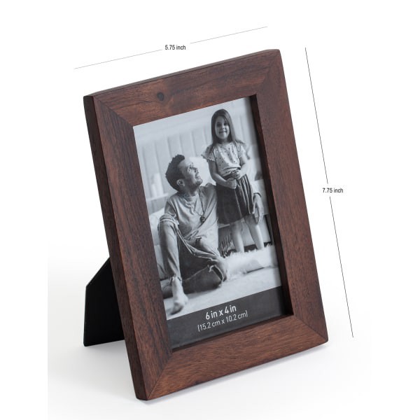 slide 6 of 7, Realspace Acadia Wood Picture Frame, 5-3/4"" X 7-3/4"", Matted For 4"" X 6"", Walnut, 1 ct