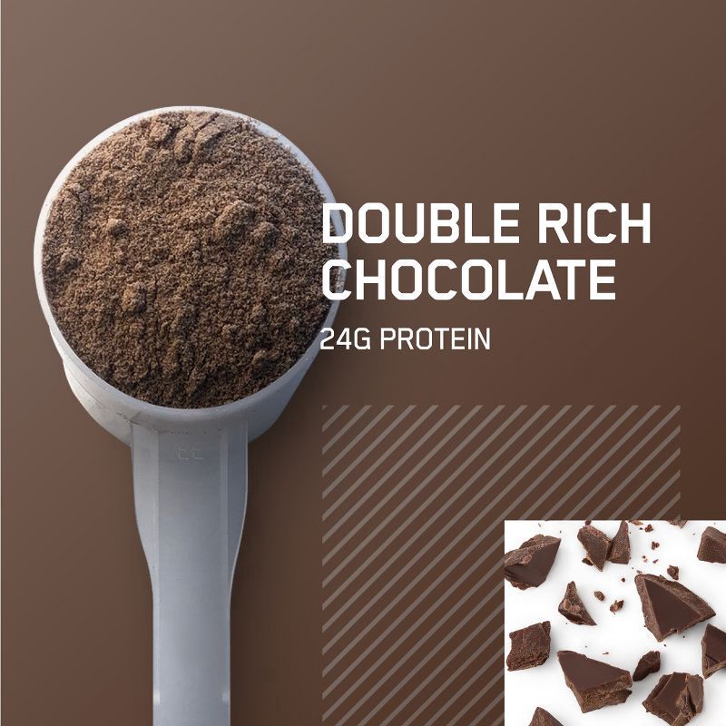 slide 4 of 7, Optimum Nutrition Gold Standard Whey Protein Powder - Double Rich Chocolate - 10.9oz/10 Servings, 10.9 oz, 10 servings