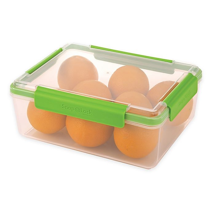 slide 1 of 2, Progressive SnapLock 20-Cup Rectangular Food Container - Green, 1 ct